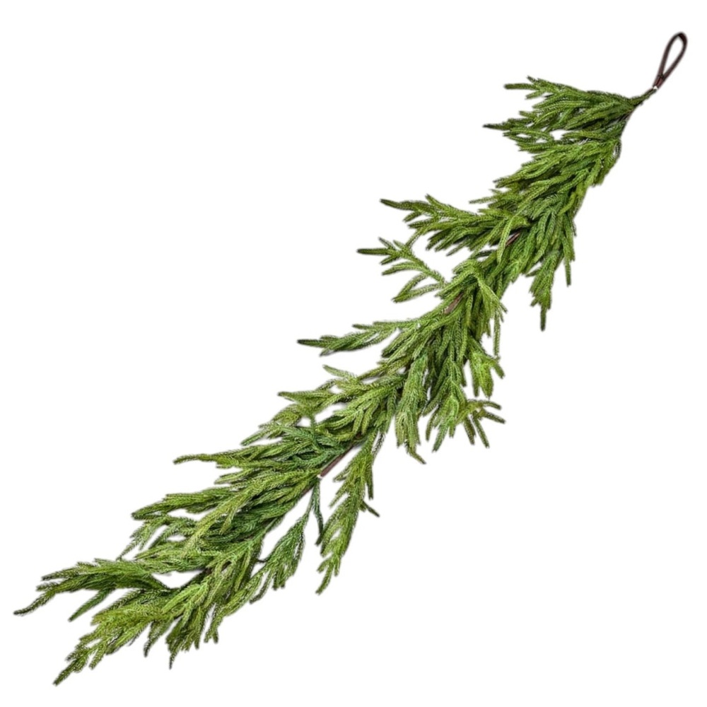 Christmas Garland 60” Afloral Norfolk Pine Real Touch Green Holiday Decor Mantle
